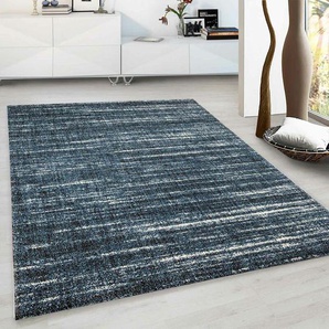 Teppich Home - Designer Teppich Wohnzimmer weich mit dichtem Flor meliert versch. Farbvarianten,Blau, 160x230 cm