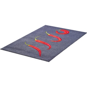 Teppich Hot Chili, Grund, rechteckig, Höhe: 8 mm, Motiv Chilis, In- und Outdoor geeignet
