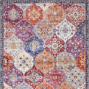 Teppich Kashmir Ghom, ELLE DECORATION, rechteckig, Höhe: 5 mm, Orientalisch, Orient, Kurzflor, Vintage, Wohnzimmer, Schlafzimmer