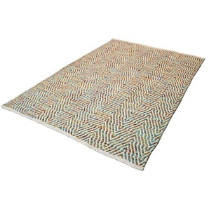 Teppich KAYOOM Aperitif 410 Teppiche Gr. B/L: 160 cm x 230 cm, 7 mm, 1 St., bunt (multi) Baumwollteppiche weiche Haptik,fusselarm, für Allergiker & Fußbodenheizung geeignet