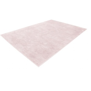 Teppich KAYOOM Bali 110 Teppiche Gr. B/L: 160 cm x 230 cm, 40 mm, 1 St., rosa (puderrosa) Esszimmerteppiche flauschig und weich, UNI-Farben, hochflorig, hochwertiges Material