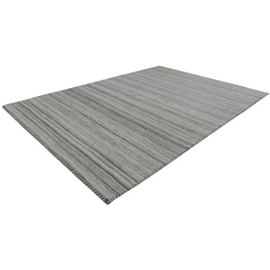 Teppich KAYOOM Phoenix 210 Teppiche Gr. B/L: 160 cm x 230 cm, 6 mm, 1 St., grau (grau, multi) Schurwollteppiche Dezenter Jacquard-Teppich, Flachflor, Aus pflegeleichten Materialien
