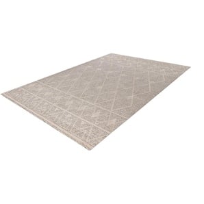 Teppich KAYOOM Rhombus 325 Teppiche Gr. B/L: 160 cm x 230 cm, 10 mm, 1 St., beige (beige, braun) Esszimmerteppiche