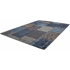 Teppich KAYOOM Symphony 160 Teppiche Gr. B/L: 200 cm x 290 cm, 8 mm, 1 St., blau Baumwollteppiche