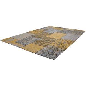 Teppich KAYOOM Symphony 160 Teppiche Gr. B/L: 200 cm x 290 cm, 8 mm, 1 St., goldfarben Baumwollteppiche