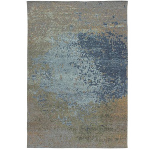 Teppich Kurzflorteppich  Vintage-Design widerstandsfähige Jaquard-Stoffe Multi  Blau