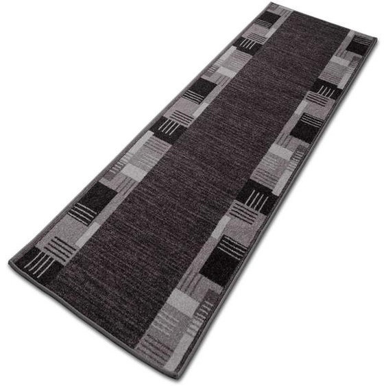 Teppich-Läufer auf Maß gekettelt | Murano grau | Breite: 100 cm, Länge: 700 cm