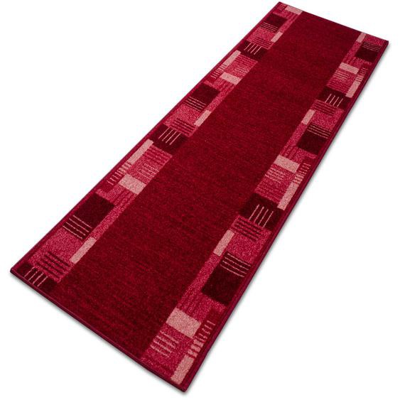Teppich-Läufer auf Maß gekettelt | Murano rot | Breite: 100 cm, Länge: 500 cm