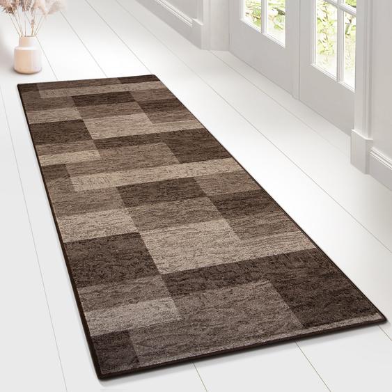 Teppich-Läufer auf Maß | Icona | Dunkelbraun 44 | Breite: 67 cm, Länge: 300 cm
