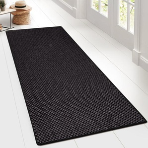 Teppich-Läufer auf Maß | Sisal | Tiger-Eye-Struktur | Gekettelt | Grau | Breite: 80 cm, Länge: 400 cm