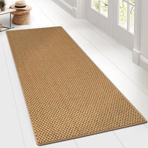 Teppich-Läufer auf Maß | Sisal | Tiger-Eye-Struktur | Gekettelt | Natur | Breite: 80 cm, Länge: 300 cm