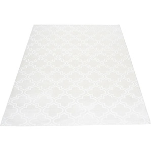 Teppich LEONIQUE Triana Teppiche Gr. B/L: 200 cm x 290 cm, 7 mm, 1 St., weiß Esszimmerteppiche 3D-Design, geometrisches & modernes Design, Kurzflor, kuschelig