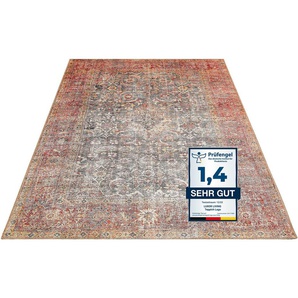 Teppich LUXOR LIVING Lago Teppiche Gr. B/L: 240 cm x 340 cm, 6 mm, 1 St., rot Orientalische Muster faltbarer Teppich, modernes Design, waschbar, In- und Outdoor geeignet
