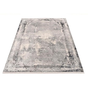 Teppich MACHALKE frame Teppiche Gr. B/L: 200 cm x 290 cm, 8 mm, 1 St., grau Orientalische Muster Design Teppich, Vintage Optik, Wohnzimmer