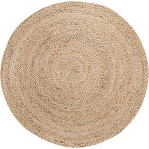 Teppich Mamda 2, LUXOR living, rund, Höhe: 4 mm, Flachgewebe, handgeflochten, Flecht Design, Naturfaser, Boho-Style