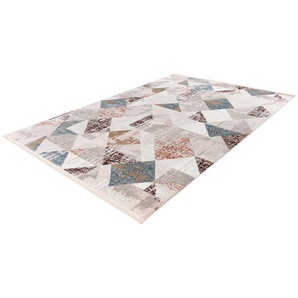 Teppich ME GUSTA Akropolis 225 Teppiche Gr. B/L: 160 cm x 230 cm, 12 mm, 1 St., rosa (grau, lachsrosa) Esszimmerteppiche