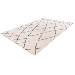 Teppich ME GUSTA Orlando 425 Teppiche Gr. B/L: 160 cm x 230 cm, 27 mm, 1 St., beige (elfenbein) Esszimmerteppiche Weicher Hochflorteppich, dezent gestaltet,Fußbodenheizung geeignet