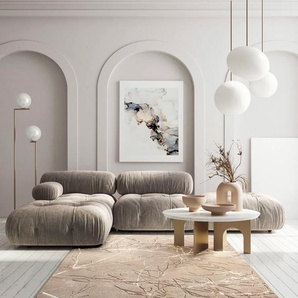 Teppich MERINOS Creation 50055 Teppiche Gr. B/L: 160 cm x 230 cm, 10 mm, 1 St., beige Esszimmerteppiche elegant, glänzend, Kurzflor, Indoor, pflegeleicht, robust