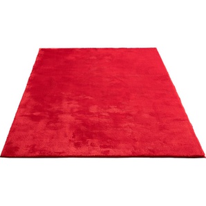Teppich MERINOS Loft 37, Kunstfellteppich Teppiche Gr. B/L: 200 cm x 280 cm, 16 mm, 1 St., rot Esszimmerteppiche