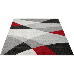 Teppich MERINOS Thales 6100 Teppiche Gr. B/L: 240 cm x 330 cm, 10 mm, 1 St., bunt (grau, rot) Esszimmerteppiche