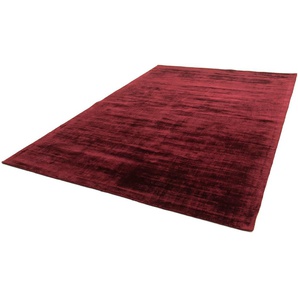 Teppich MORGENLAND Designer Chester Teppiche Gr. B/L: 140 cm x 200 cm, 10 mm, 1 St., rot (dunkelrot) Designerteppiche Viskose