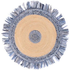 Teppich MORGENLAND Sisalteppich Virginia Teppiche Gr. B/L: 120 cm x 120 cm Ø 120 cm, 6 mm, 1,44 m², 1 St., beige (natur) Juteteppiche