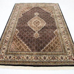 Teppich MORGENLAND Täbriz 50 Raj Mahi Teppiche Gr. B/L: 170 cm x 240 cm, 9 mm, 4,08 m², 1 St., schwarz Täbrizteppiche Orientalische Muster