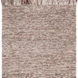 Teppich Morton, LUXOR living, rechteckig, Höhe: 18 mm, reine Baumwolle, handgewebt, mit Fransen, Wohnzimmer