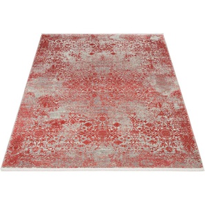 Teppich MUSTERRING BOSTON Teppiche Gr. B/L: 200 cm x 290 cm, 8 mm, 1 St., rot Esszimmerteppiche