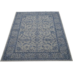 Teppich MUSTERRING DENVER Teppiche Gr. B/L: 200 cm x 290 cm, 8 mm, 1 St., grau (grau, blau) Esszimmerteppiche exlcusive MUSTERRING DELUXE COLLECTION