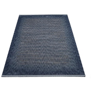 Teppich MUSTERRING MEMPHIS Teppiche Gr. B/L: 140 cm x 200 cm, 8 mm, 1 St., blau (jeans) Esszimmerteppiche exlcusive MUSTERRING DELUXE COLLECTION mit seidigem Glanz