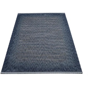 Teppich MUSTERRING MEMPHIS Teppiche Gr. B/L: 160 cm x 230 cm, 8 mm, 1 St., blau (jeans) Esszimmerteppiche exlcusive MUSTERRING DELUXE COLLECTION mit seidigem Glanz