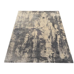 Teppich MUSTERRING WAVE ARTE Teppiche Gr. B/L: 140 cm x 200 cm, 9 mm, 1 St., grau (grau, creme) Esszimmerteppiche exlcusive MUSTERRING DELUXE COLLECTION kuscheliges Microfaser Garn