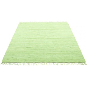 Teppich MY HOME Cadis Teppiche Gr. B/L: 160 cm x 230 cm, 5 mm, 1 St., grün Baumwollteppiche