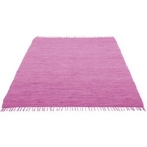 Teppich MY HOME Cadis Teppiche Gr. B/L: 160 cm x 230 cm, 5 mm, 1 St., pink Baumwollteppiche