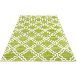 Teppich MY HOME Debora Teppiche Gr. B/L: 200 cm x 300 cm, 13 mm, 1 St., grün Esszimmerteppiche Kurzflor, Teppich gemustert, geometrisches Design, weich