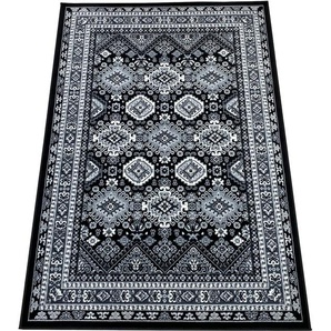 Teppich MY HOME Diantha Teppiche Gr. B/L: 240 cm x 320 cm, 9 mm, 1 St., grau Orientalische Muster Orient-Optik, mit Bordüre, Kurzflor, pflegeleicht, elegant, weich