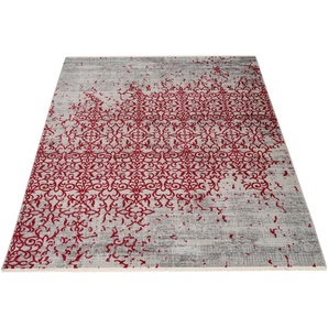Teppich MY HOME Elvin Teppiche Gr. B/L: 120 cm x 170 cm, 5 mm, 1 St., rot Esszimmerteppiche