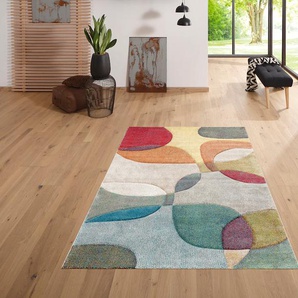 Teppich MY HOME Liva Teppiche Gr. B/L: 200 cm x 290 cm, 13 mm, 1 St., bunt (multi) Esszimmerteppiche Hoch-Tief-Effekt,