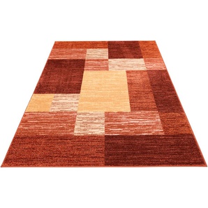 Teppich MY HOME Melvin Teppiche Gr. B/L: 160 cm x 230 cm, 8 mm, 1 St., rot Esszimmerteppiche schön weich, flacher Teppich Karo-Muster