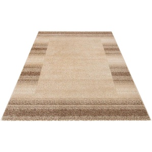 Teppich MY HOME Oriol Teppiche Gr. B/L: 240 cm x 340 cm, 13 mm, 1 St., beige (natur) Esszimmerteppiche mit Bordüre, flacher Teppich, Kurzflor, pflegeleicht, rechteckig