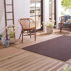 Teppich MY HOME Rhodos Teppiche Gr. B/L: 160 cm x 230 cm, 3 mm, 1 St., braun Esszimmerteppiche In-und Outdoor geeignet, Sisal-Optik, Wetterfest & UV-beständig