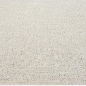 Teppich MY HOME Selin Teppiche Gr. B/L: 300 cm x 400 cm, 9 mm, 1 St., beige (cream) Esszimmerteppiche dezenter Glanz, Schrumpf-Garn-Effekt, im Vintage-Look, dichte Qualität