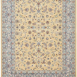 Teppich MYFLAIR MÖBEL & ACCESSOIRES Almas Teppiche Gr. B/L: 152 cm x 244 cm, 8 mm, 1 St., braun (braun, blau) Fransenteppich Orientalische Muster