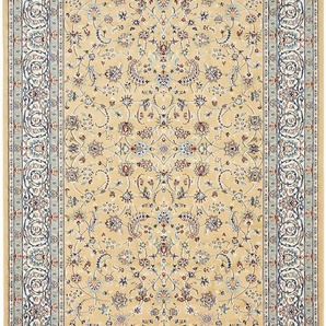 Teppich MYFLAIR MÖBEL & ACCESSOIRES Almas Teppiche Gr. B/L: 152 cm x 244 cm, 8 mm, 1 St., braun (braun, blau) Fransenteppich Orientalische Muster Kurzflor, gewebt, Orient-Optik, mit Fransen