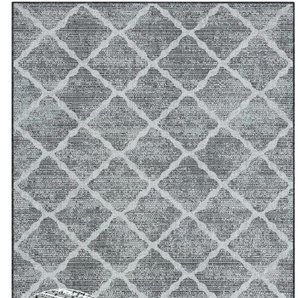 Teppich MYFLAIR MÖBEL & ACCESSOIRES Astral Teppiche Gr. B/L: 200 cm x 300 cm, 6 mm, 1 St., grau (grau,schwarz,cream) Esszimmerteppiche modernes Rauten Design, Outdoor geeignet, Balkon, Terrasse