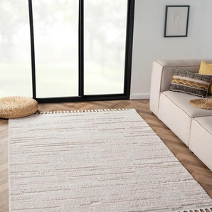 Teppich MYFLAIR MÖBEL & ACCESSOIRES Enya Teppiche Gr. B/L: 200 cm x 290 cm, 17 mm, 1 St., weiß Esszimmerteppiche