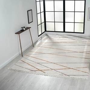 Teppich MYFLAIR MÖBEL & ACCESSOIRES Luana 1 Teppiche Gr. B/L: 200 cm x 290 cm, 10 mm, 1 St., beige (cream, hellgrau, braun) Esszimmerteppiche Kurzflor, Sisal Optik, Hoch-Tief Effekt, besonders weich
