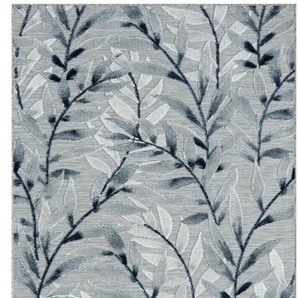 Teppich MYFLAIR MÖBEL & ACCESSOIRES Olivia Teppiche Gr. B/L: 160 cm x 230 cm, 8 mm, 1 St., blau (grau,blau) Esszimmerteppiche