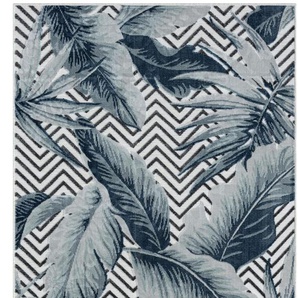 Teppich MYFLAIR MÖBEL & ACCESSOIRES Tiki Teppiche Gr. B/L: 200 cm x 300 cm, 8 mm, 1 St., weiß,blau,grau Esszimmerteppiche